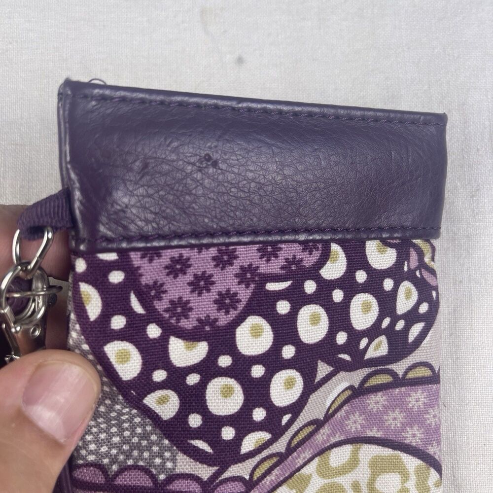Thirty One Pinch Top Eyeglass Case Wristlet In Purple Patchwork Paisley - Picture 3 of 7